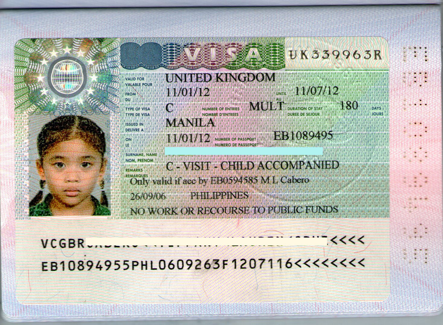 Mẫu visa đi Anh